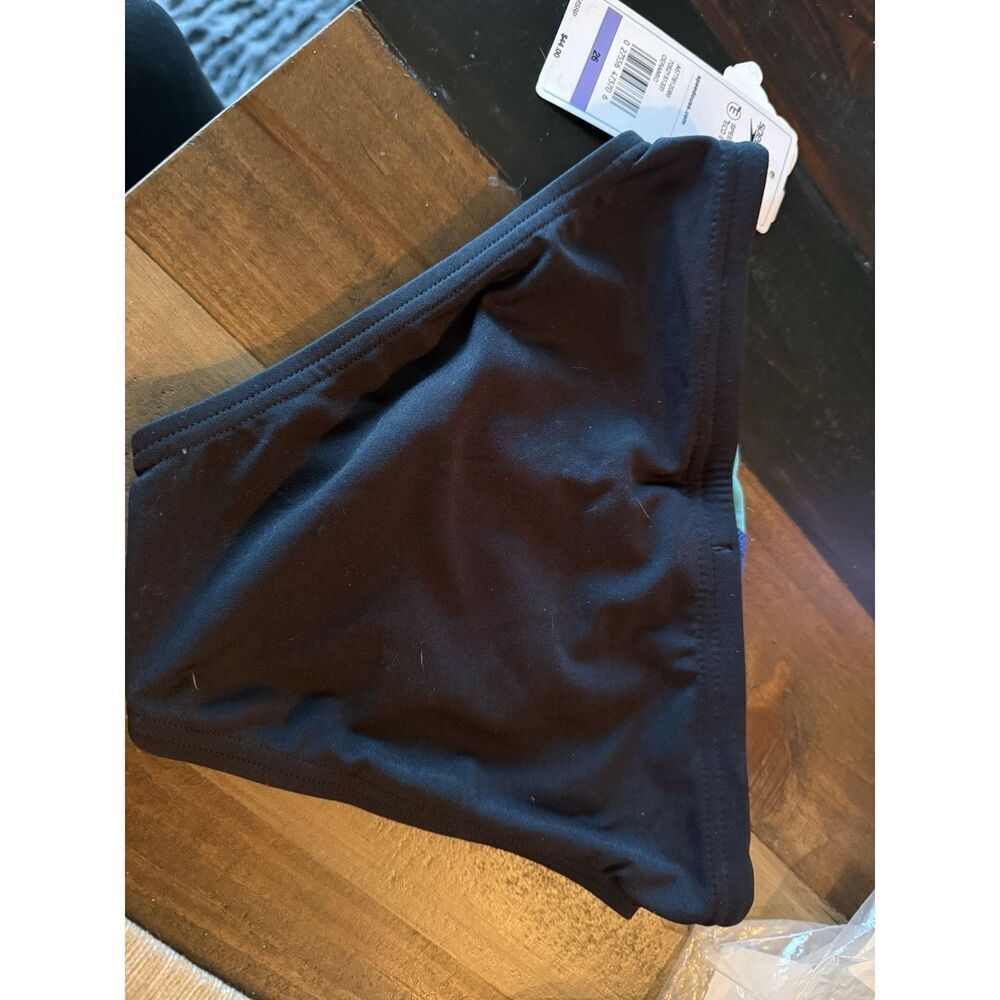 Speedo Endurance+ Swim Briefs Size 26 Black & Imperial Blue NWT MSRP $44.00 - Picture 2 of 4